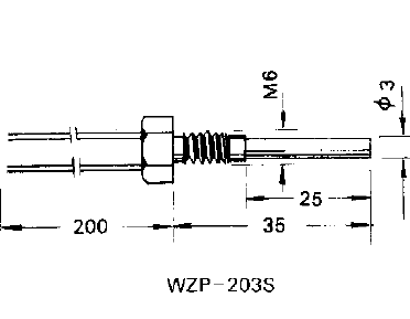 WZP-203S引進型不銹鋼鉑電阻元件