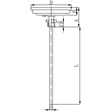 WSS-301可動(dòng)外螺紋軸向雙金屬溫度計(jì)安裝圖片