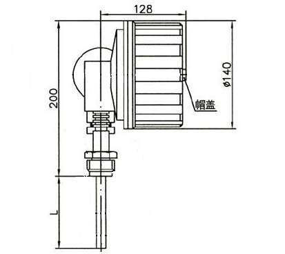 WSSX-481B可動(dòng)螺紋萬向防爆電接點(diǎn)雙金屬溫度計(jì)安裝圖片