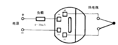 SBWR-2260常規(guī)型熱電偶溫度變送器接線圖