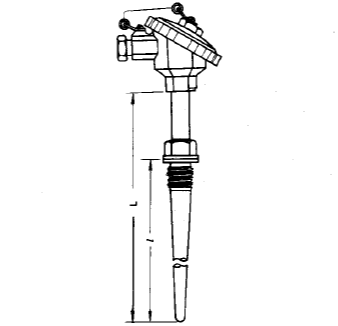 WRN-631錐形套管裝配式熱電偶安裝圖片
