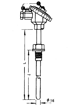 WRE-230固定螺紋熱電偶安裝圖片