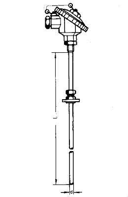 WRCK-432固定卡套法蘭鎧裝熱電偶安裝圖片