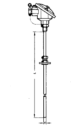 WRCK-522可動(dòng)卡套法蘭鎧裝熱電偶安裝圖片