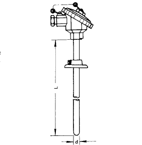 WZPN-331活動法蘭噴涂耐磨熱電阻安裝圖片