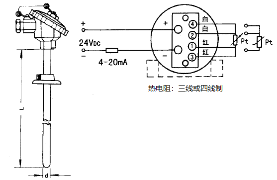 SBWZ-2481/330熱電阻一體化溫度變送器安裝圖片